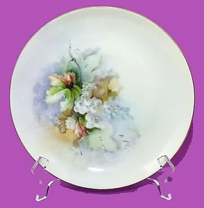 Vintage Plate Hand Painted Buchanan Studio 8.5" Grapes Leaves USA Bavaria - Picture 1 of 6