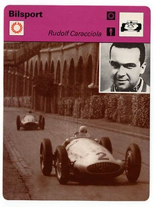 German Motor Racing Driver Rudolf Caracciola Swedish Sportscaster Trade Card - Picture 1 of 1