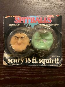 Vintage 1989 Monster Spitballs DRACULA &  FRANKENSTEIN Packaged Halloween