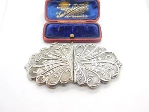 Sterling Silver Spring Flower Nurses Buckle 1987 Birmingham Vintage - Picture 1 of 4