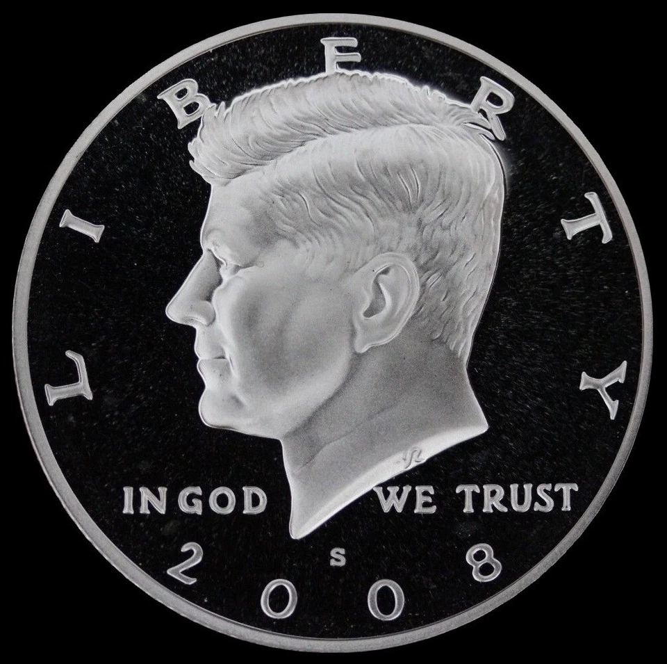 2008 S Kennedy Half Dollar Gem Deep Cameo CN-Clad PROOF Coin US Mint - Image 1 of 3