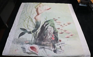 Mermaid Fantasy Shower Current or Banner - In light Greens Peach Color - Picture 1 of 7