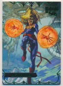 #16 CAPTAIN MARVEL 2023 Marvel Fleer Ultra Midnight Sons GREEN SIMONE BIANCHI - Picture 1 of 2