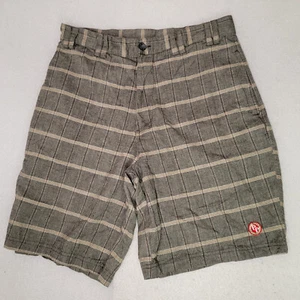 PELLE PELLE MARC BUCHANAN SHORTS MENS 32W X 9L BROWN PLAID POCKETS COTTON  - Picture 1 of 11