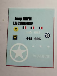 Décalcomanies 1/72 SOLIDO / JEEP LA CURIEUSE / 2DB - Foto 1 di 1
