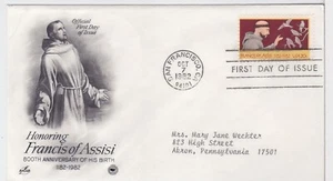 TurtlesTradingPost- Francis of Assisi - 1982 #2023 - Artcraft Variety FDC - Picture 1 of 1