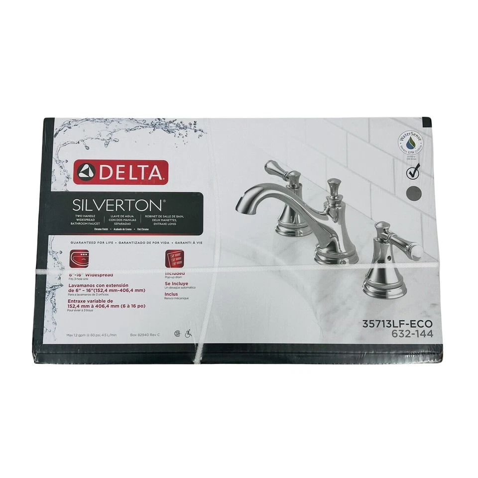 Delta Silverton Bathroom Sink Faucet - Silver