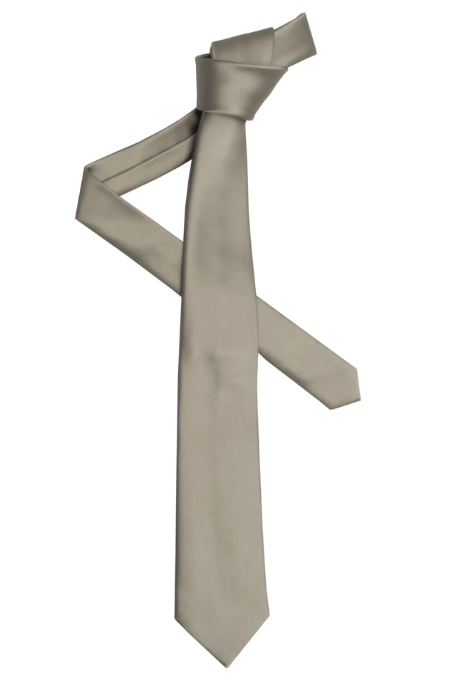 Corbata Les Copains plateada 100 % seda Foto 1 de 2