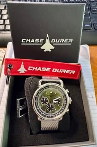 NUOVO OROLOGIO CHASE DURER CDW-0150 FLIGHT COMMANDER CHRONO VERDE ZAFFIRO - Foto 1 di 5
