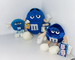 COLLECTOR M&M’s World Offical Plush Blue Soft Plush Collectibles Toys - Set of 3 - Picture 1 of 5