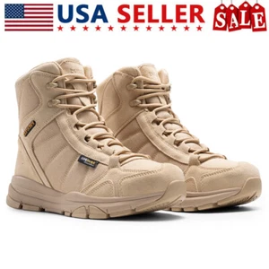 Men's Waterproof Military Tactical Boots Outdoor Hiking Motorcycle Combat Boots - Picture 1 of 31