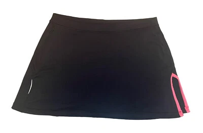 Mizuno Golf Tennis Active Skort Skirt Women's Medium Black Pink 2-in-1 Shorts - Image 1 of 4