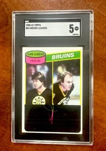 1980-81 Topps MIDDLETON MCNAB BRUINS Team Leaders SGC 5 Pop 2 Only 1 Higher - Picture 1 of 2