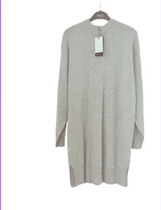 JERSEY M&S AUTÓGRAFO CACHEMIR PURO NEGRO, VERDE BOTELLA o GRIS JASPEADO LONGLINE - Imagen 1 de 9