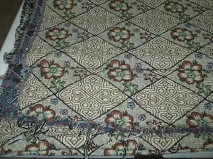 Floral Brown Textured Upholstery Material Fabric 3 3/8 yards x 50 IN - Picture 1 of 7