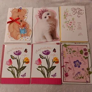Birthday Mom Greeting Cards Lot Of (6) Cards With Envelopes - Picture 1 of 7