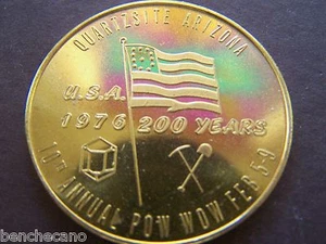 Cuarzo Arizona 1975 bicentenario bronce pow dólar wow  - Imagen 1 de 2