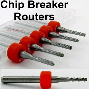 1.80mm .071" Chip Breaker Router (5 Pcs) Bits Drill Point 1/8" Shaft CNC URC170 - Picture 1 of 1