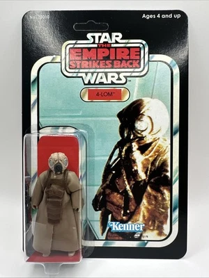 Figura de acción de colección Star Wars 4-LOM en tarjeta trasera personalizada ESB 47 Foto 1 de 4