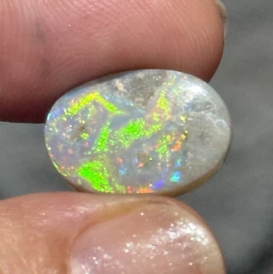 6.10ct 16.7x11.8c4mm Colorful Australian Black Mintabie Opal Oval Cabochon Gem - Image 1 of 4