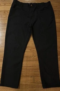 Dickies Mens Black 39x29 Straight Leg Pants Flat Front Workwear Slim Taper VGUC - Picture 1 of 5
