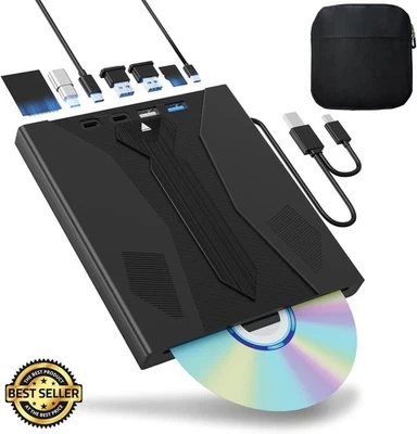 8 in 1 External BluRay Drive BD Player Read/Write Portable CD/DVD Drive Burner - Image 1 of 4