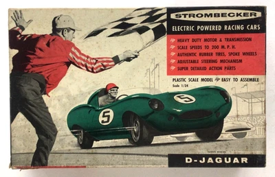 Kit modelo coche eléctrico Strombecker #D44 D Jaguar escala 1/24 1959 vintage MIOB Foto 1 de 4