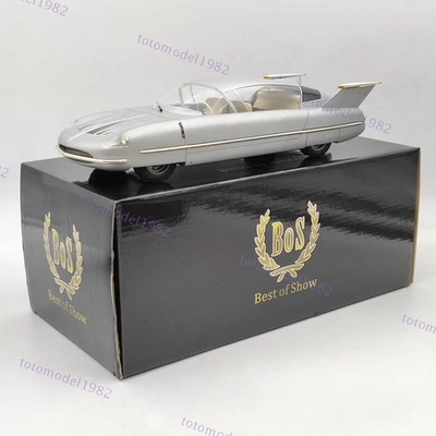 1/18 BOS Borgward Traumwagen 1955 Silver BOS052 Resin Model Car Limited Used - Image 1 of 4