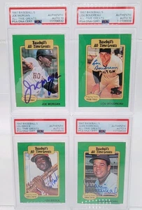 1987 Hygrade Joe Morgan, Lou Boudreau, Lou Brock, Juan Marichal PSA Auto Lot - Picture 1 of 6