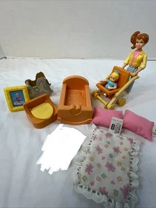 Vintage Playskool Dollhouse Just For Baby & Sweet Dreams Nursery Accessories - Picture 1 of 23