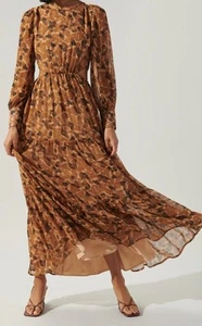 Sugarlips Size Small Tan Black Caramel Crush Tiered Cut Out Maxi Dress* - Picture 1 of 11