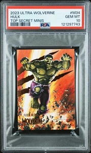 2023 Fleer Ultra Wolverine HULK #M34 Top Secret Minis /42 PSA 10 - Bild 1 von 2