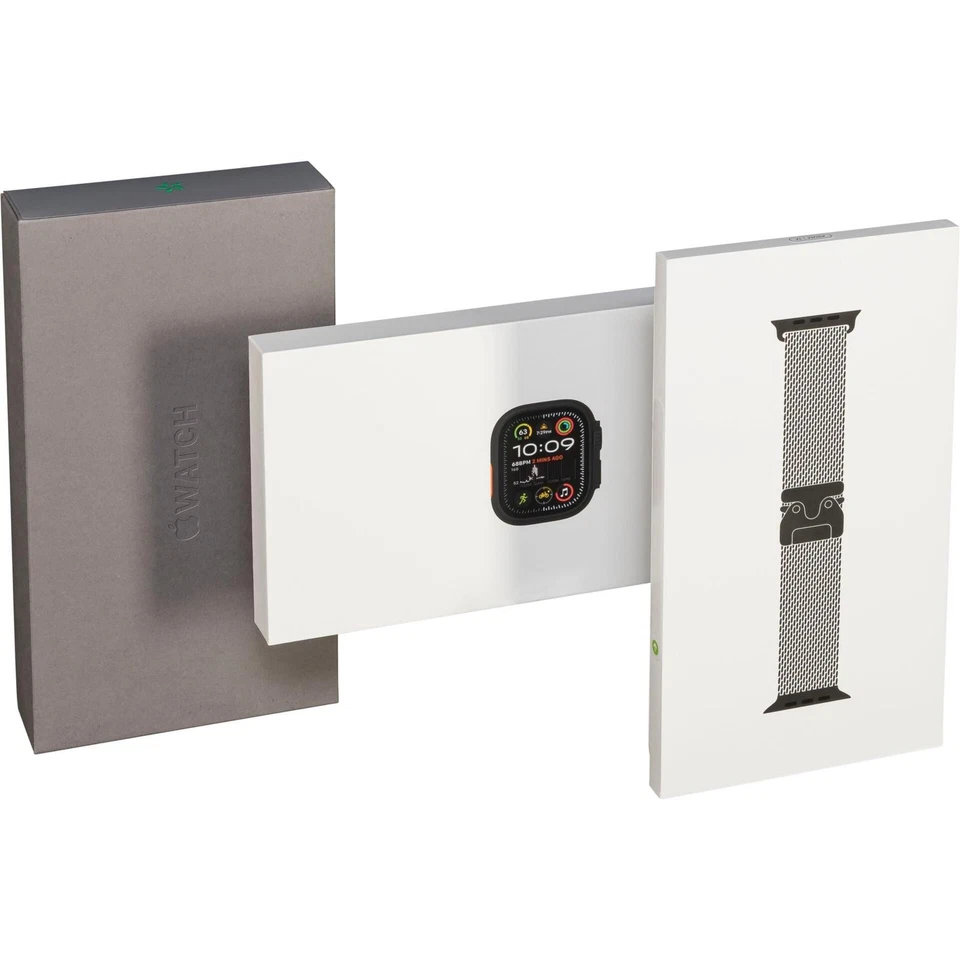 APPLE Watch Ultra 2 (2024) 49 mm Titangehäuse Milanaise Schwarz MX5U3FD/A B-WARE