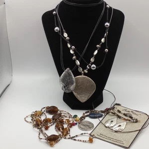 Lot of Silver Tone Necklaces Some Branded - Picture 1 of 14