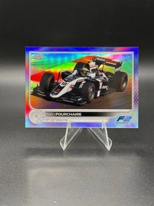2022 Topps Chrome F1 Théo Pourcharie #132 F2 Cars Purple Refractor /399 - Bild 1 von 2