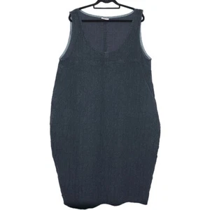 Vestido Privatachen Talla Única Gris Sin Mangas Globo Burbuja Dobladillo Lagenlook Arrugado - Imagen 1 de 18