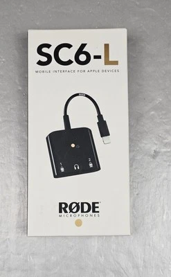 Interfaz móvil Rode SC6-L doble entrada TRRS Lightning para dispositivo Apple iOS NUEVO Foto 1 de 4