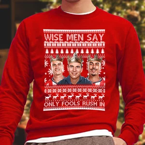 Wise Men Say LeBris Xhaka Isidor Sunderland Christmas Jumper Adults & Kids Sizes - Picture 1 of 2