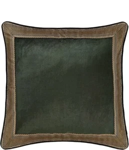 J Queen New York Emerald Bay Jacquard 26 x 26 European Sham Dark Green NWT - Picture 1 of 12