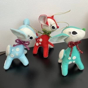 TARGET SET OF 3 RETRO WONDERSHOP CHRISTMAS or Spring! FELT DEER PLUSH - Picture 1 of 9