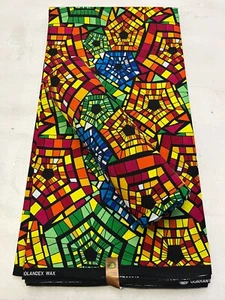 Estampado de cera africana Ankara de alta gama - Se vende por 6 yardas / 100% algodón - para vestidos - Imagen 1 de 3