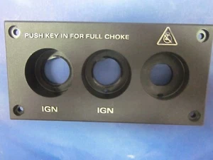 JOHNSON EVINRUDE KEY SWITCH BEZEL DUAL ENGINE KEY SWITCH PLATE 174693 125316 - Picture 1 of 3