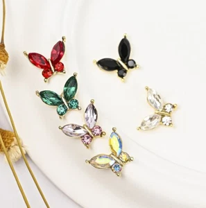 Nail Butterfly Jewellery Art Crystal Manicure Rhinestone Charms DIY Crafts Gems - Picture 1 of 5