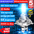 2 ICe Blue LED headlight bulbs for Yamaha WR250X 2010 motorcycle 12v DC US Stock