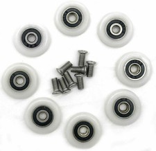 8 x Rulli per porta box doccia, Ruote da 19/23/25 mm, Rotelle con cuscinetti