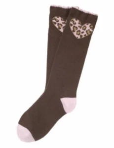 NEW Gymboree GIRLS Brown (SZ 5-7) KITTY GLAMOUR Leopard KNEE SOCKS - NEW - Picture 1 of 1