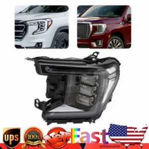 For 2021-2023 GMC Yukon LED Left Driver Side LH Headlight Headlamp Black Housing - Picture 1 of 20