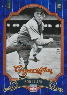 Panini Cooperstown Crystal Collection 2012 azul #69 Bob Feller/499 Foto 1 de 3