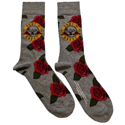 GUNS & ROSES "BULLET ROSES" Socks Unisex US Size 8-12 New With Tags - Image 1 of 3