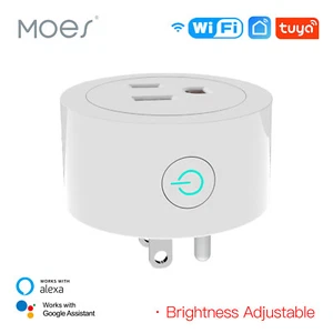 MOES WiFi Smart Power Dimmer Plug Switch Socket Outlet Alexa Google APP Control - Picture 1 of 14